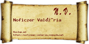 Noficzer Valéria névjegykártya