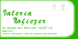 valeria noficzer business card